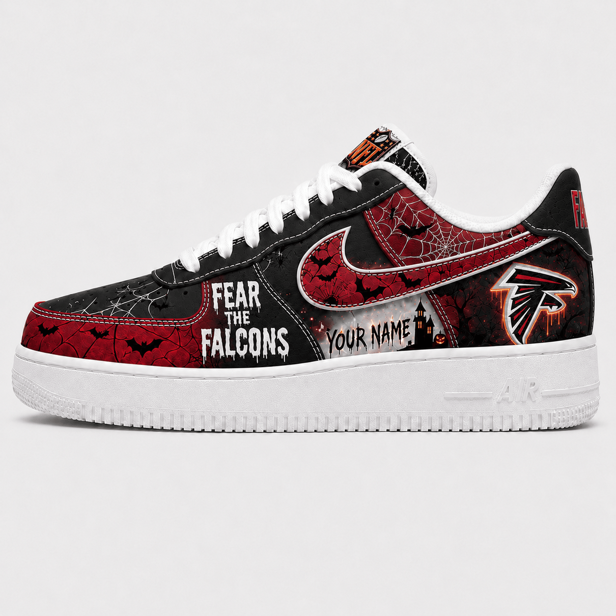 AF x Premium NFL Fear The Team Halloween AF1 Sneakers