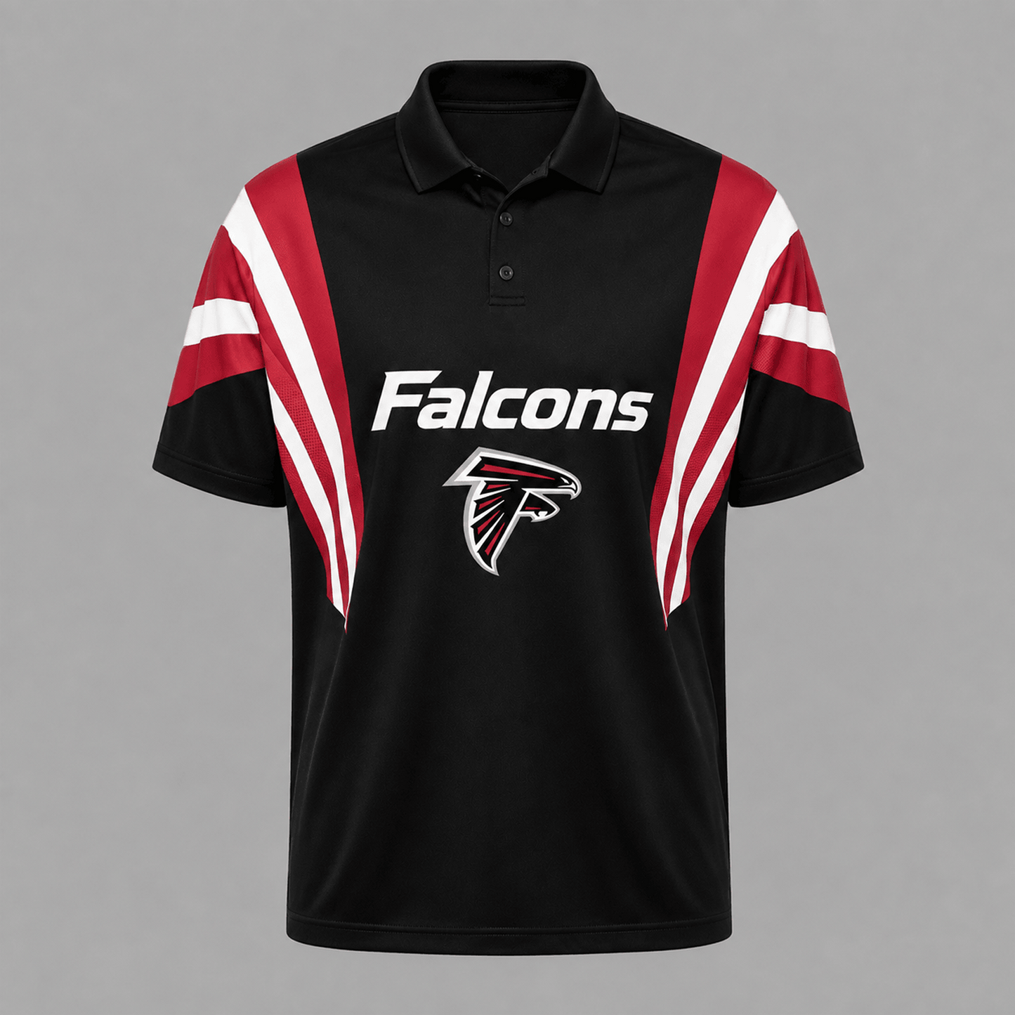 ATL x NFL Sleeve Collared Sports Polo Shirt