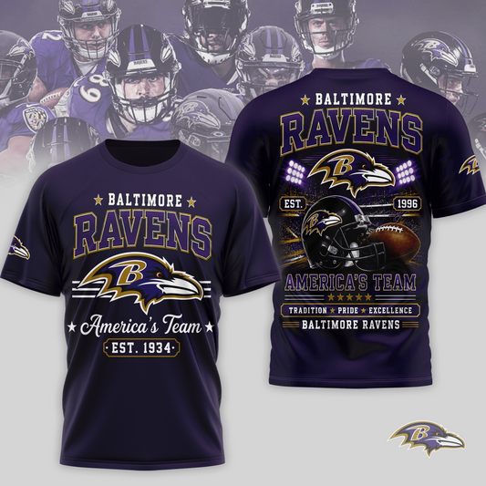 BAL x NFL Premium Team Tradition Pride 3D Shirt