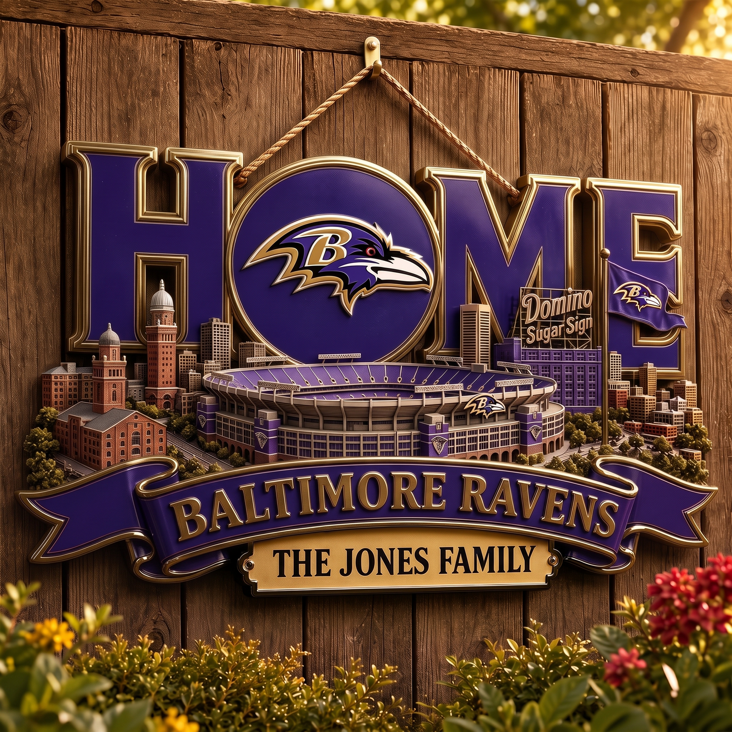 BR x NFL Team Home Metal Sìgn Custom Any Name Gifts For Home Decor