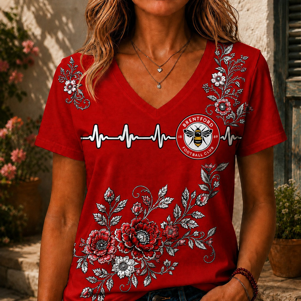BRE x EPL Luxury Women V-Neck Shirt