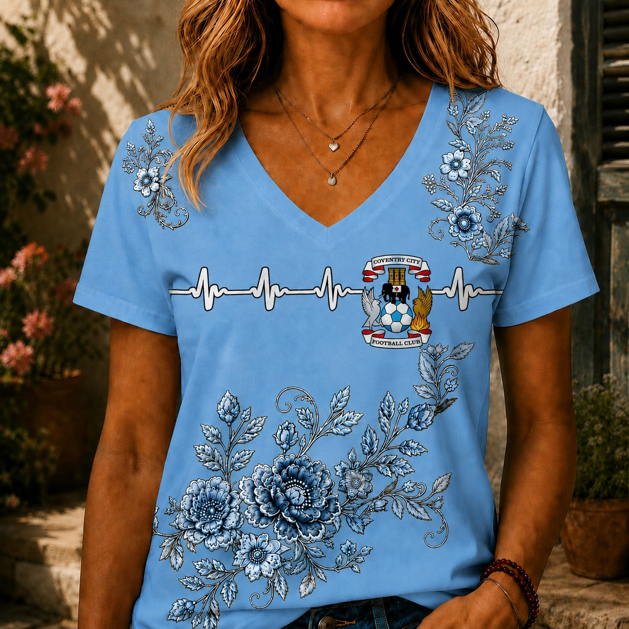CC x EPL Luxury Women V-Neck Shirt
