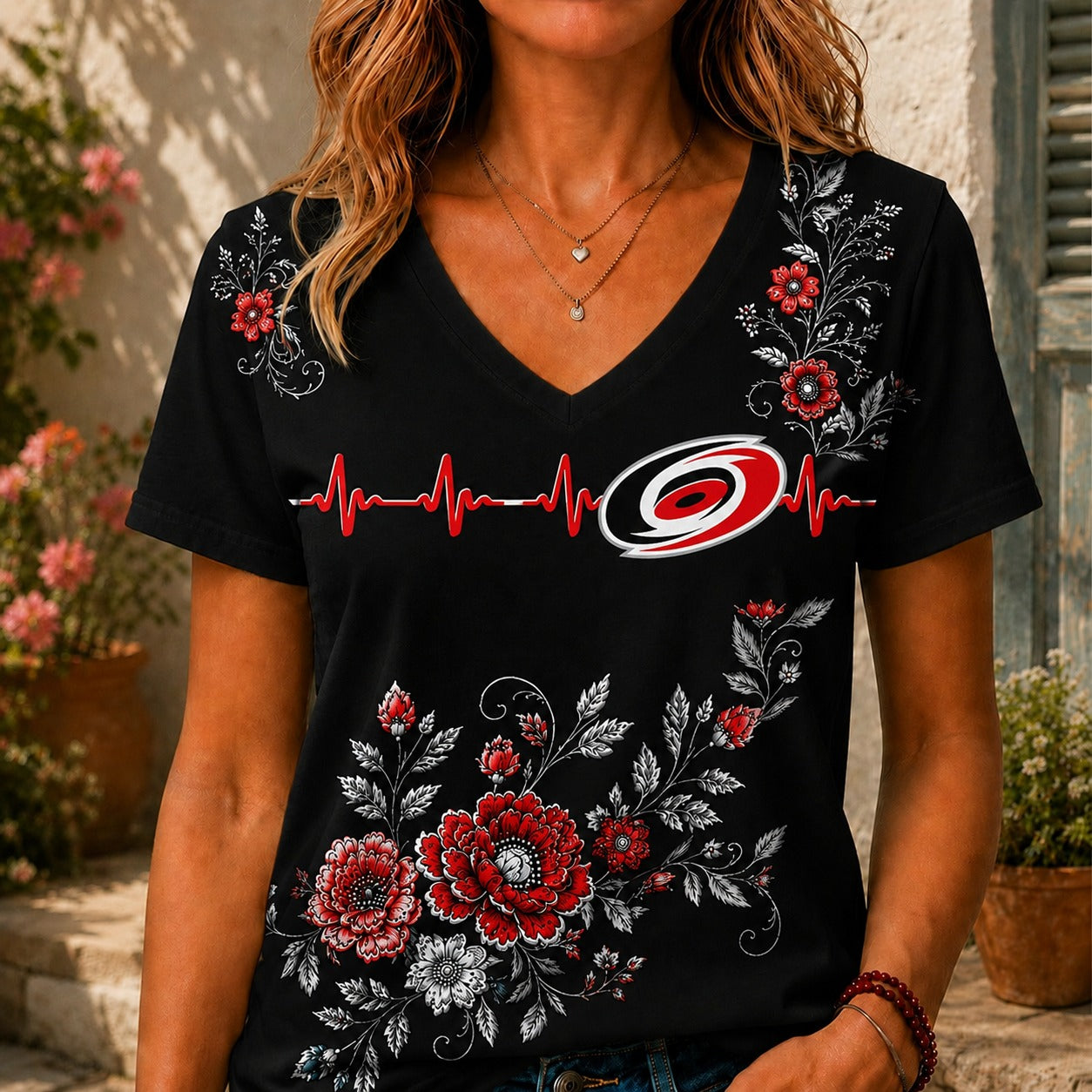 CH x NHL Luxury Women V-Neck Shirt