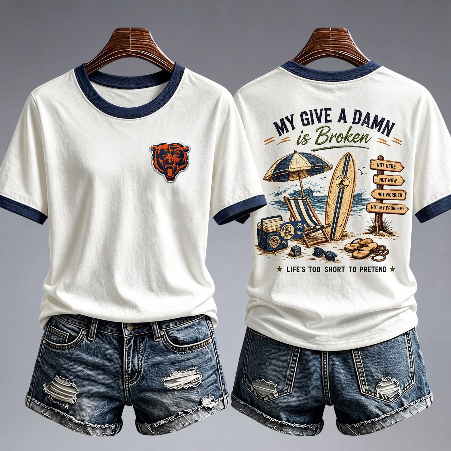 CHI x NFL My Give A Damn Is Broken Shirt