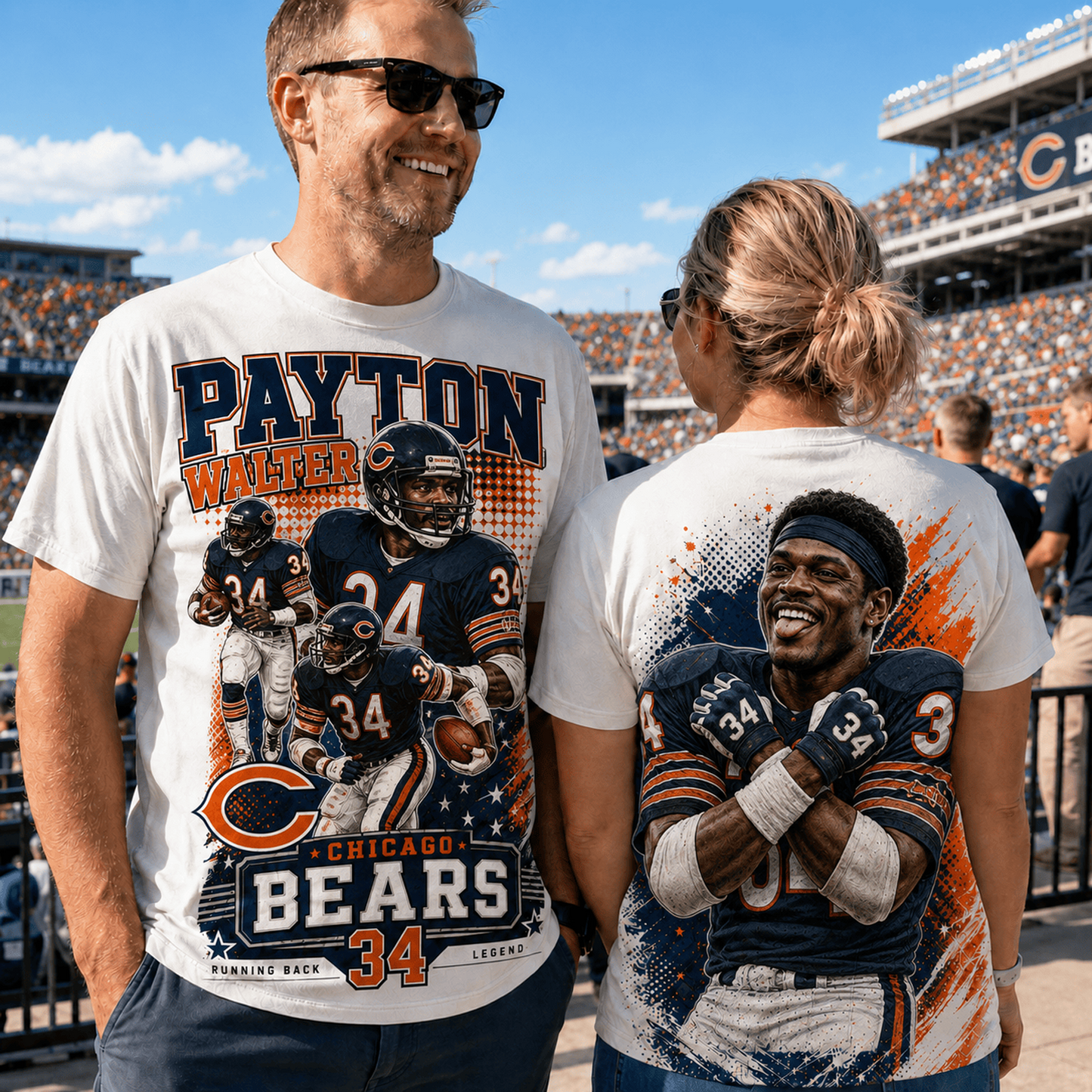 CHI x NFL Premium Football Player Graphic Shirt