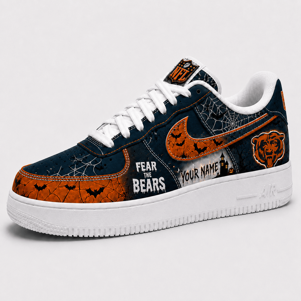 CHI x Premium NFL Fear The Team Halloween AF1 Sneakers
