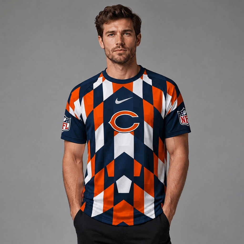 CHI x Premium NFL Geometric Fan Performance T-Shirt