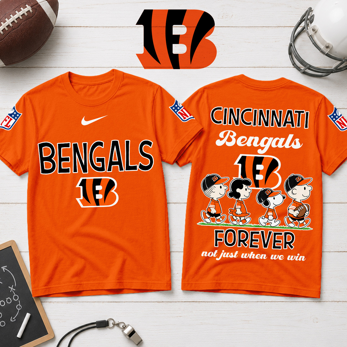 CIN x NFL Forever – Peanuts Football Fan 3D Shirt 2007