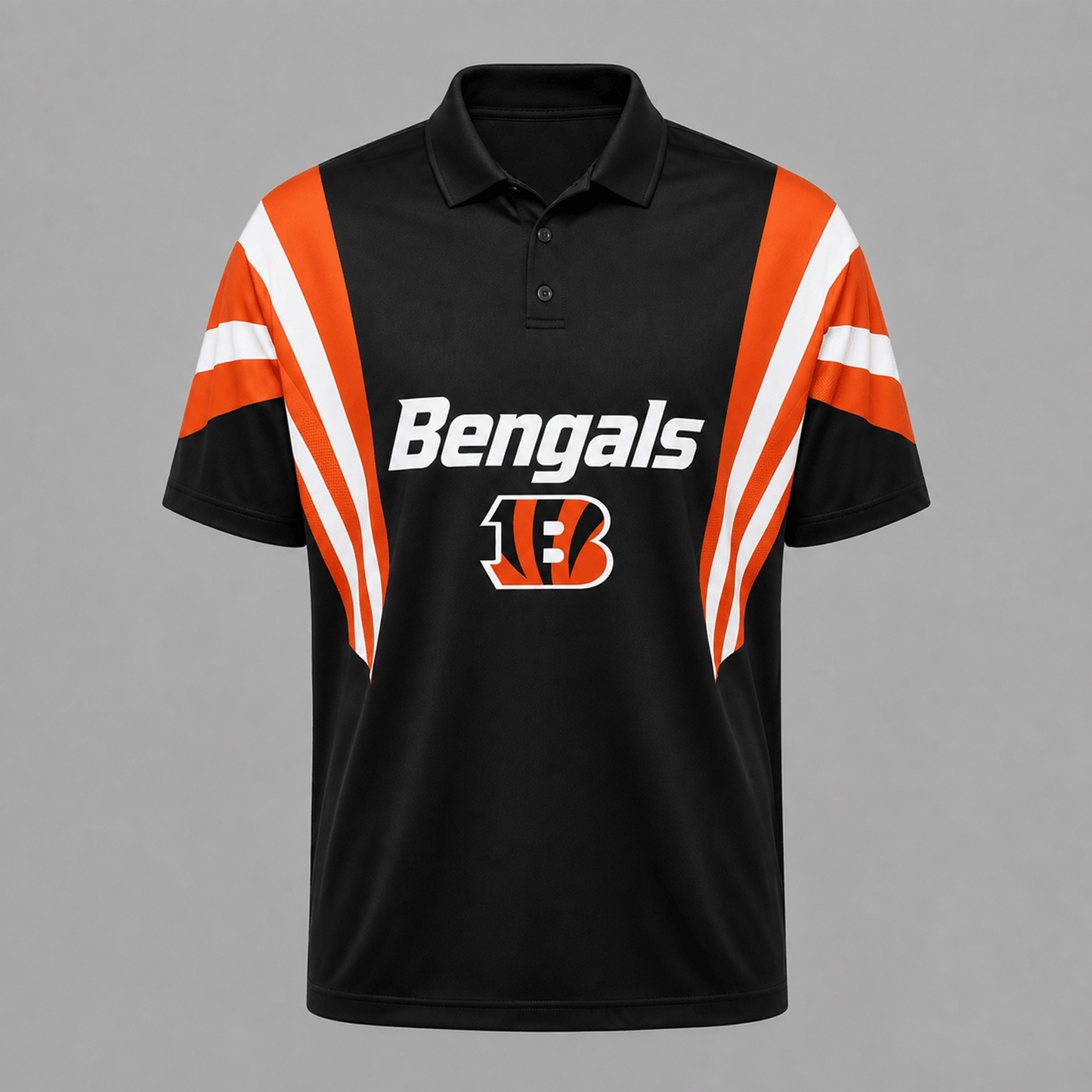 CIN x NFL Sleeve Collared Sports Polo Shirt