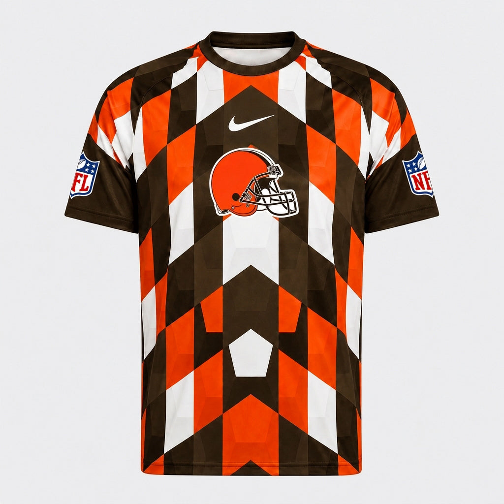 CLE x Premium NFL Geometric Fan Performance T-Shirt