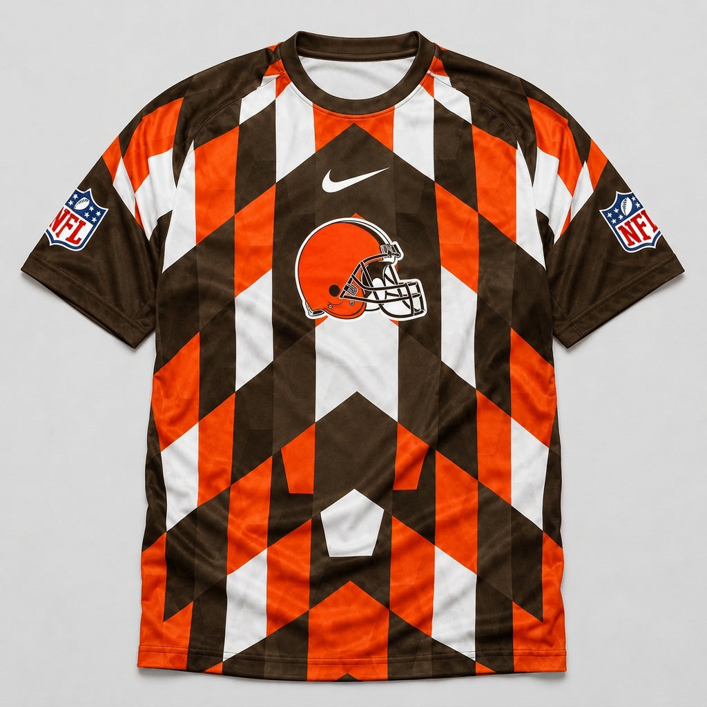 CLE x Premium NFL Geometric Fan Performance T-Shirt