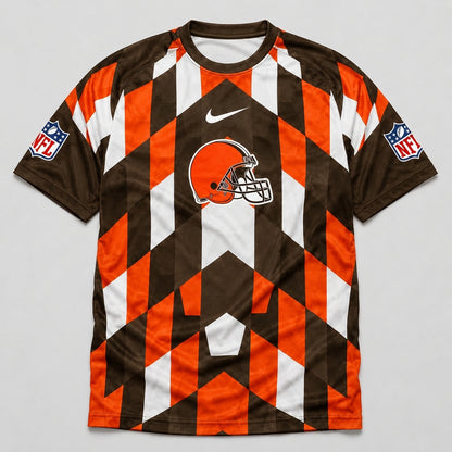 CLE x Premium NFL Geometric Fan Performance T-Shirt