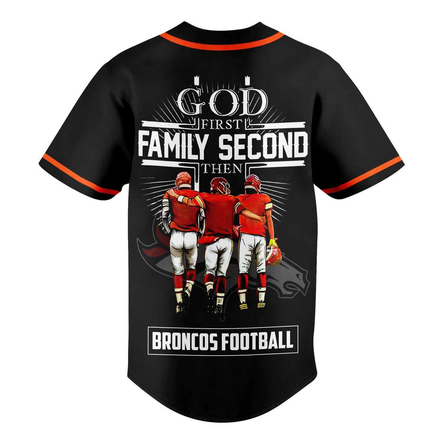 DEN x NFL God First, Family Second – Faith & Brotherhood Football Jersey