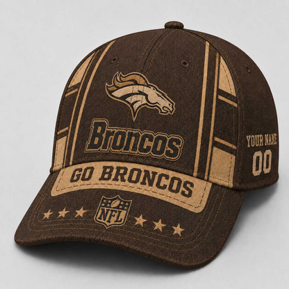 DEN x NFL Premium Vintage Leather Personalized Cap for Loyal Fans