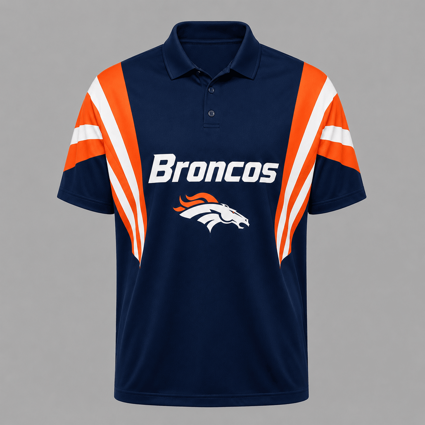 DEN x NFL Sleeve Collared Sports Polo Shirt