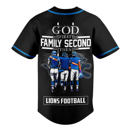 DET x NFL God First, Family Second – Faith & Brotherhood Football Jersey