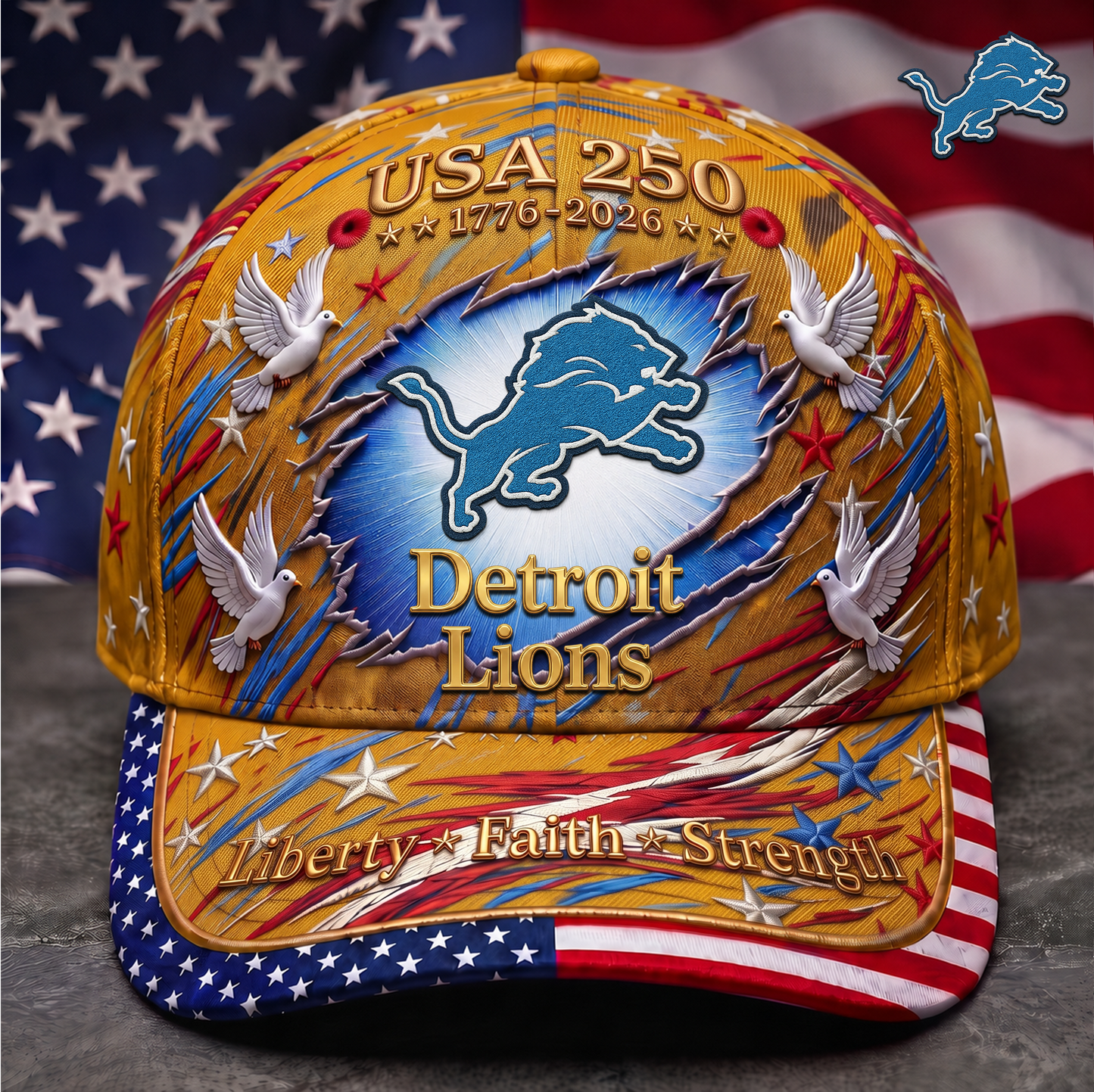 Premium NFL x DL 250 Years Anniversary Of Freedom Cap V4  260626