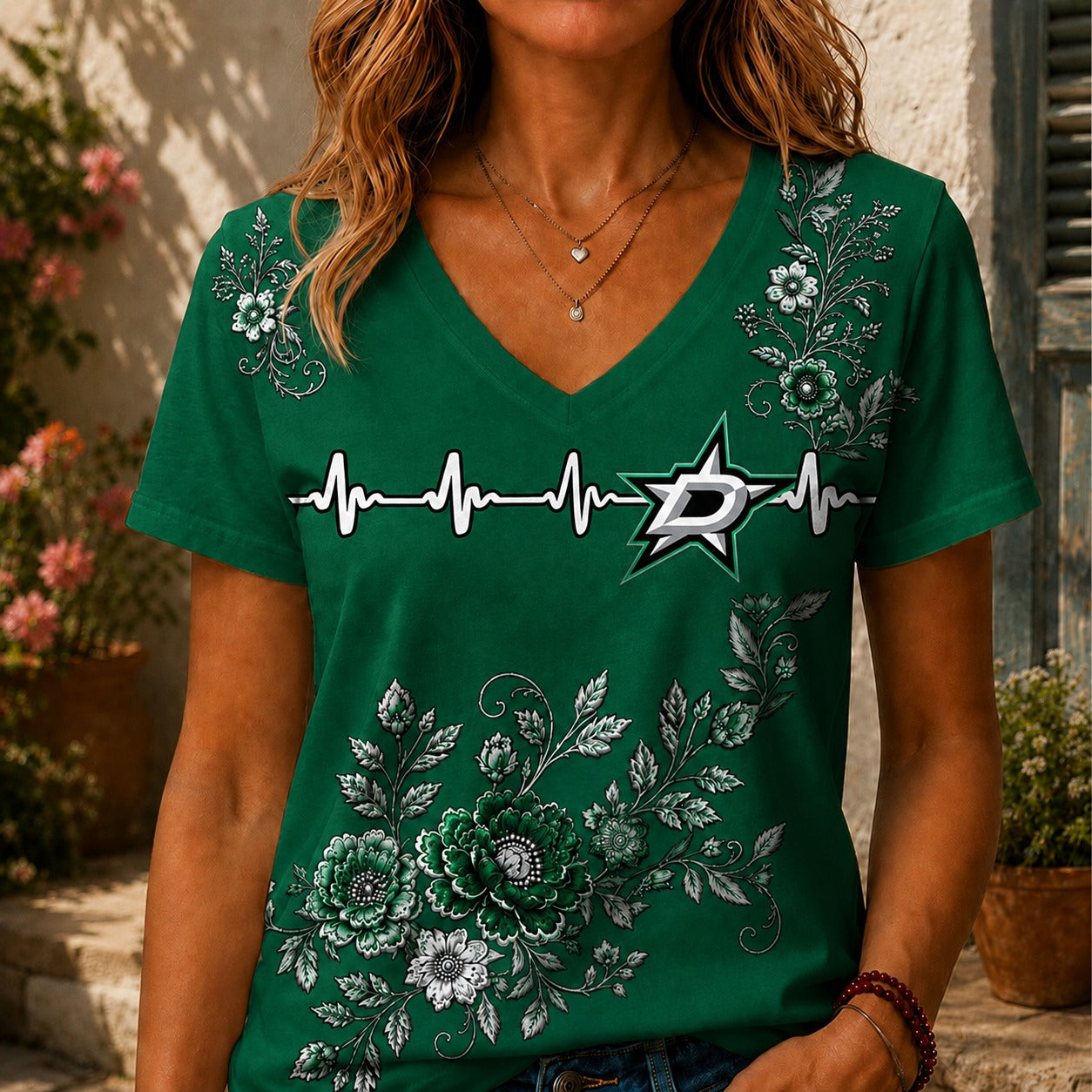 DS x NHL Luxury Women V-Neck Shirt