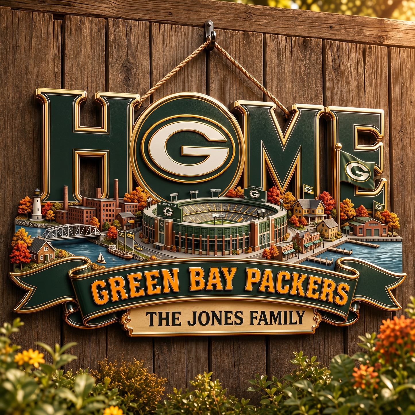 GBP x NFL Team Home Metal Sìgn Custom Any Name Gifts For Home Decor