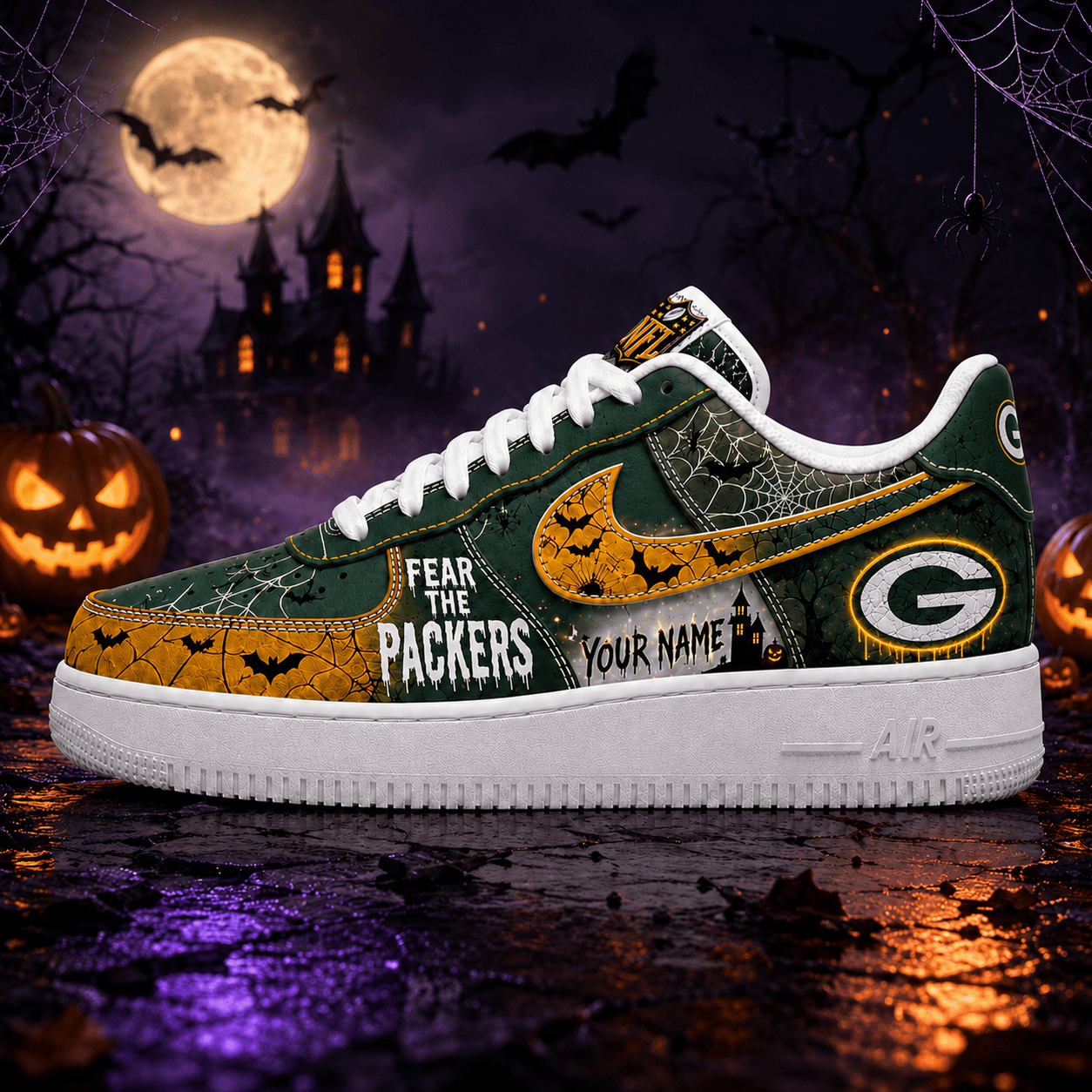 GBP x Premium NFL Fear The Team Halloween AF1 Sneakers
