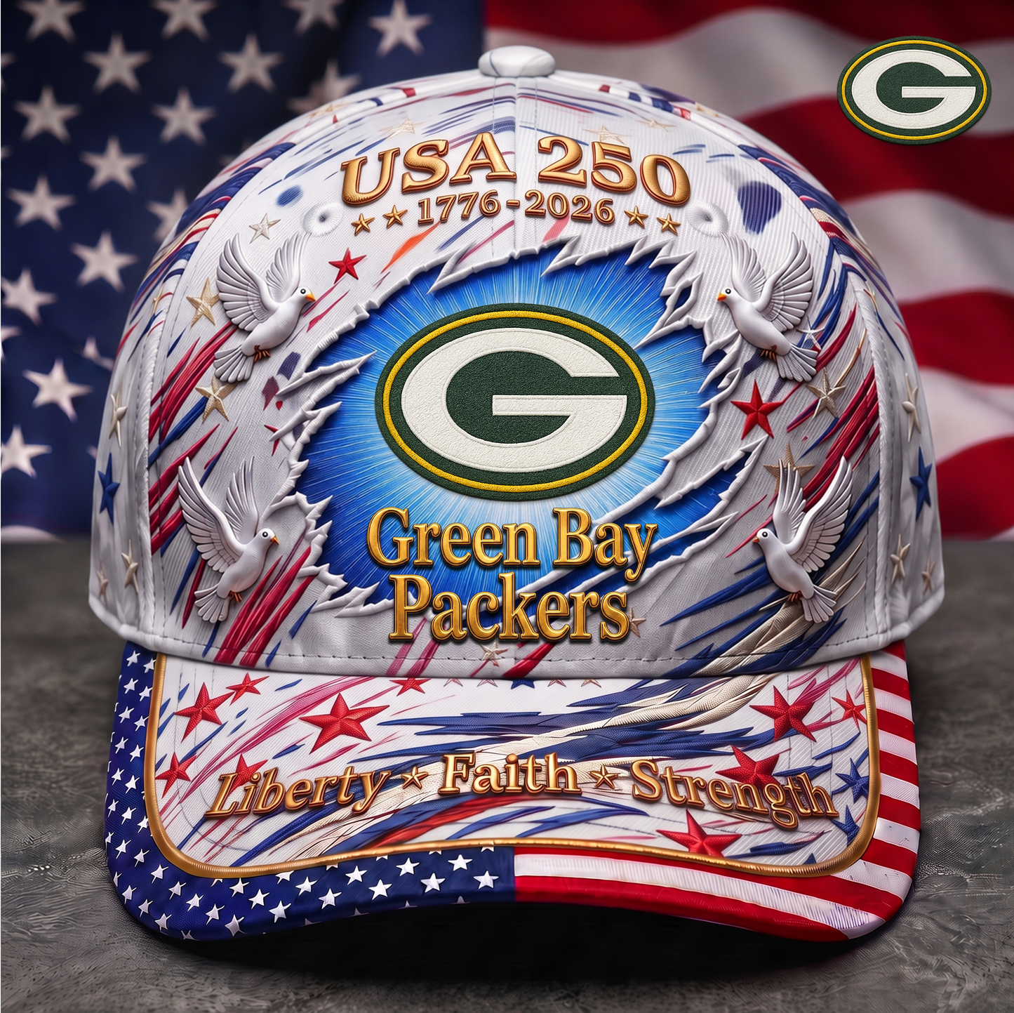 Premium NFL x GBP 250 Years Anniversary Of Freedom Cap V4  260626