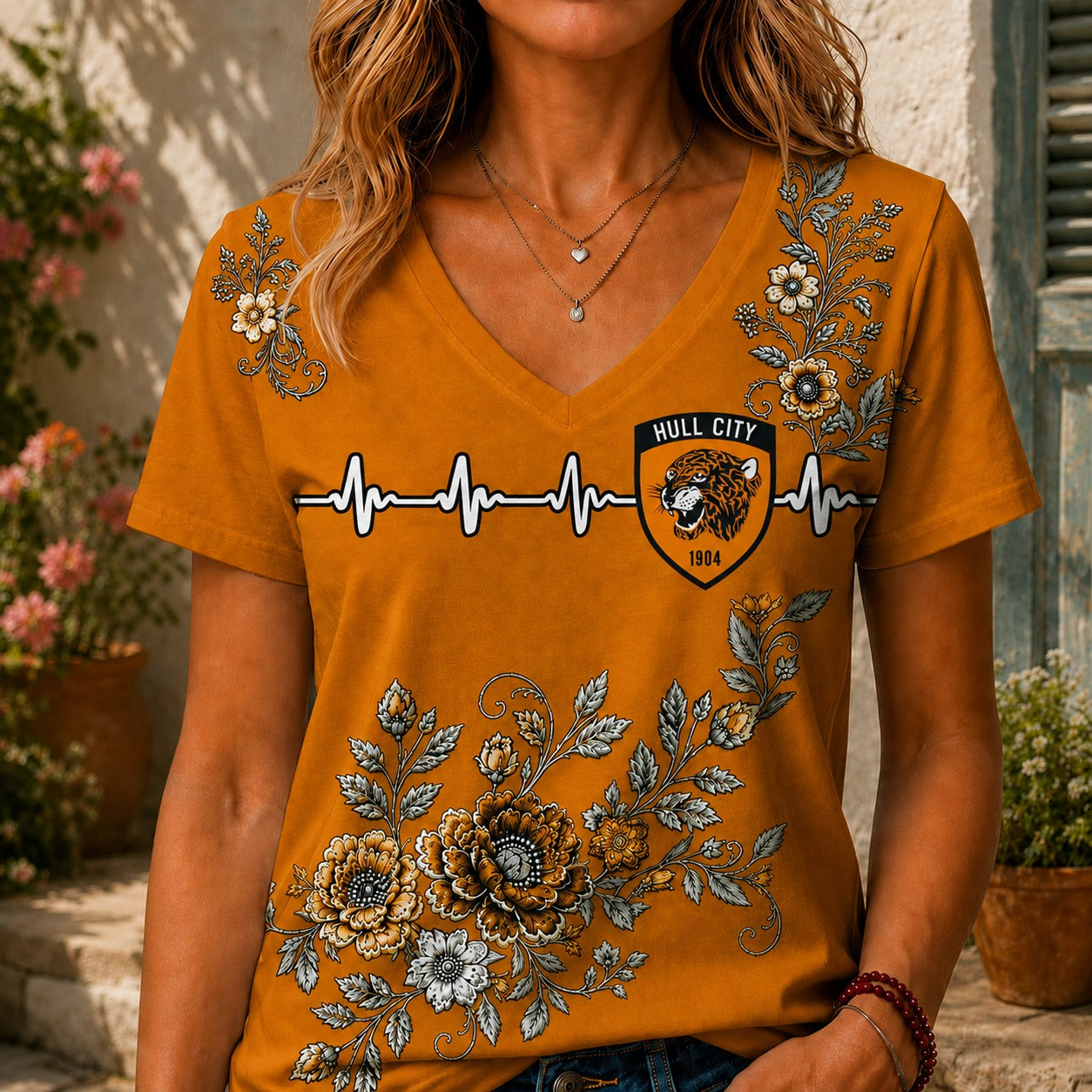 HC x EPL Luxury Women V-Neck Shirt