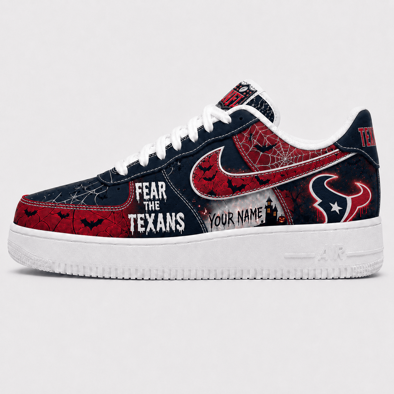 HT x Premium NFL Fear The Team Halloween AF1 Sneakers