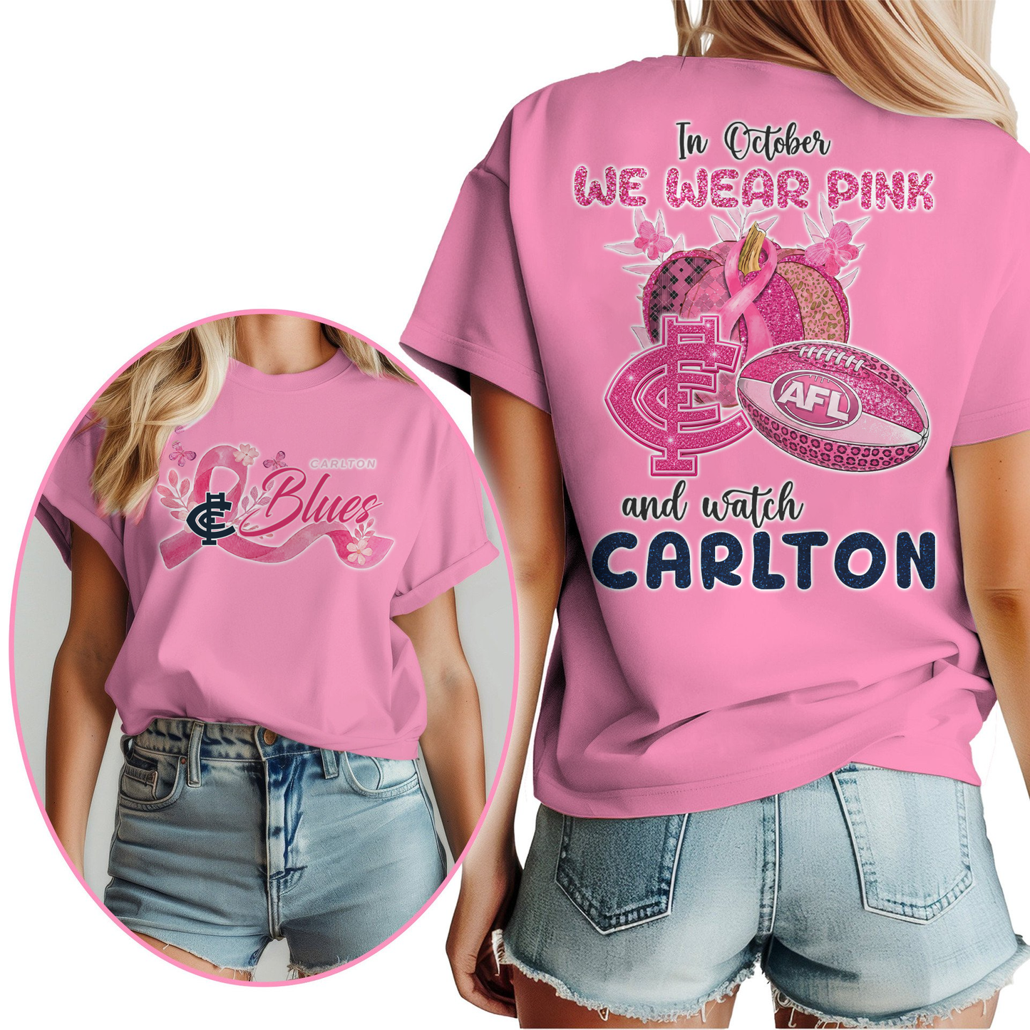 In October We Wear Pink And Watch CAR Shirt