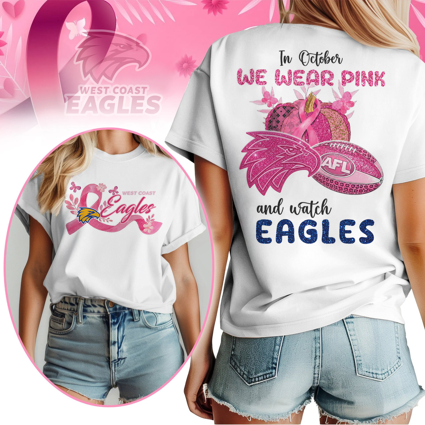 In October We Wear Pink And Watch WCE Shirt