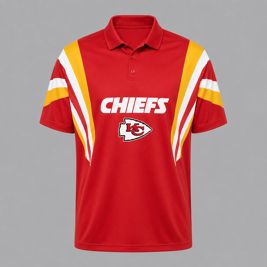KC x NFL Sleeve Collared Sports Polo Shirt