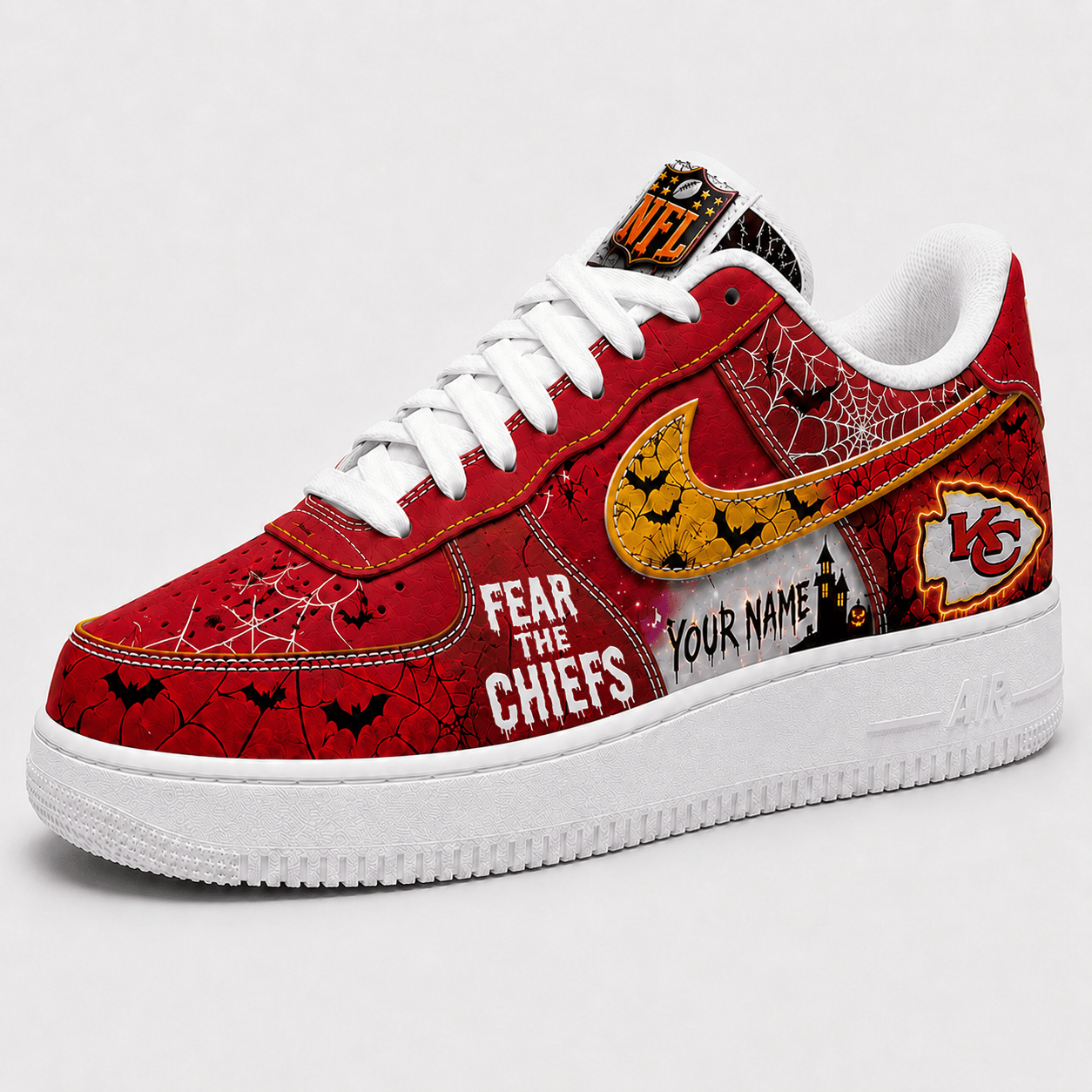 KCC x Premium NFL Fear The Team Halloween AF1 Sneakers