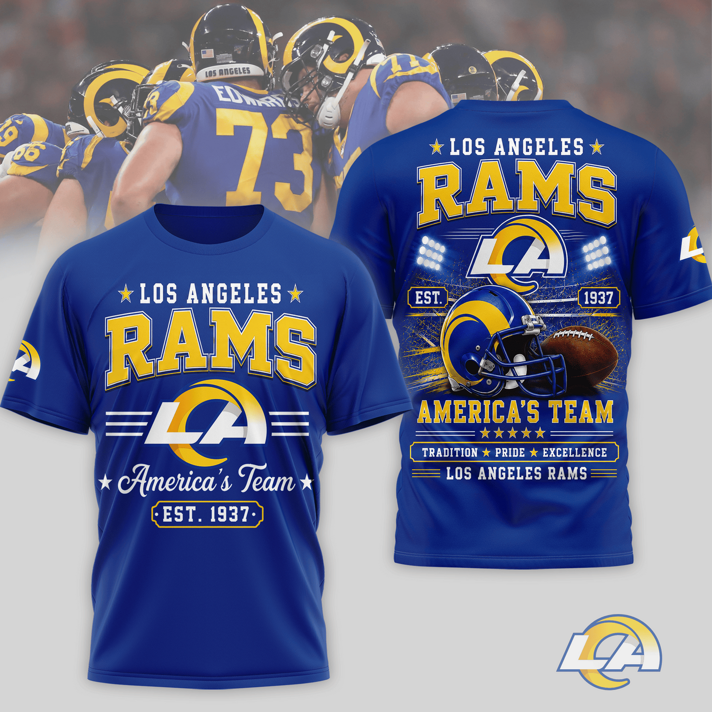 LAR x NFL Premium Team Tradition Pride 3D Shirt