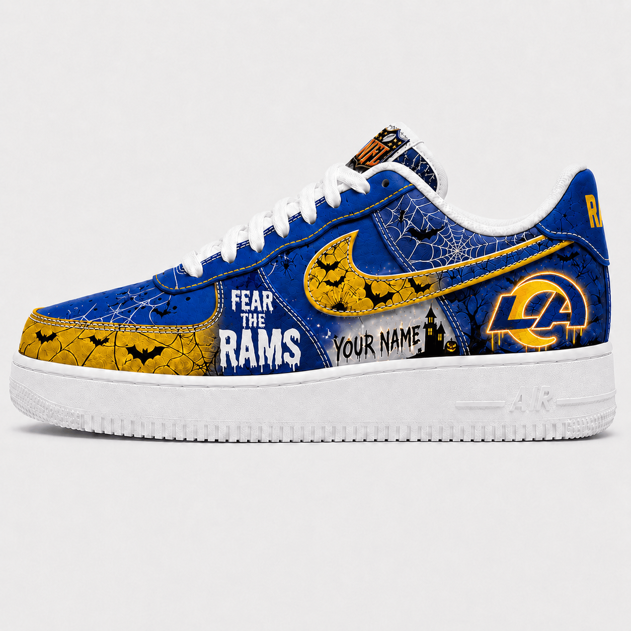 LAR x Premium NFL Fear The Team Halloween AF1 Sneakers