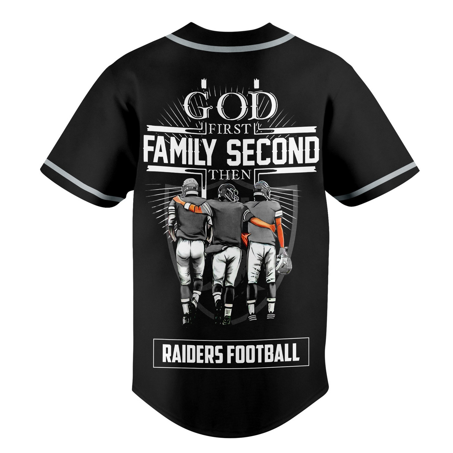 LV x NFL God First, Family Second – Faith & Brotherhood Football Jersey