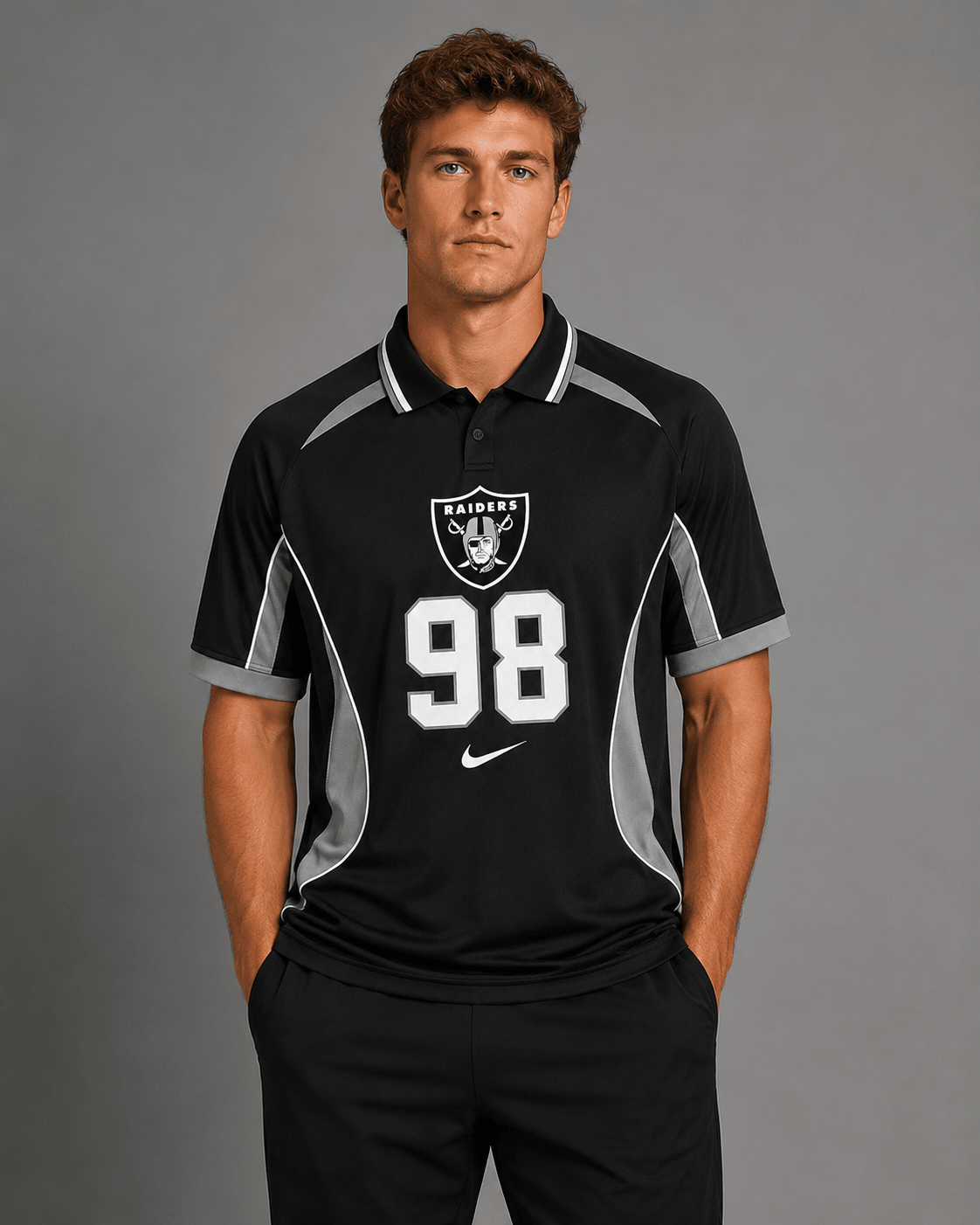 LVR Premium NFL Custom Number Sports Style Polo Shirt