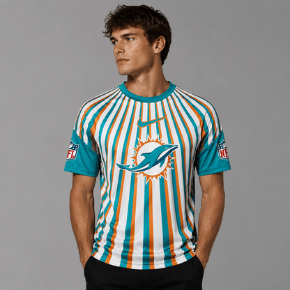 MD Premium NFL Men’s Athletic Vertical Stripe T-Shirt