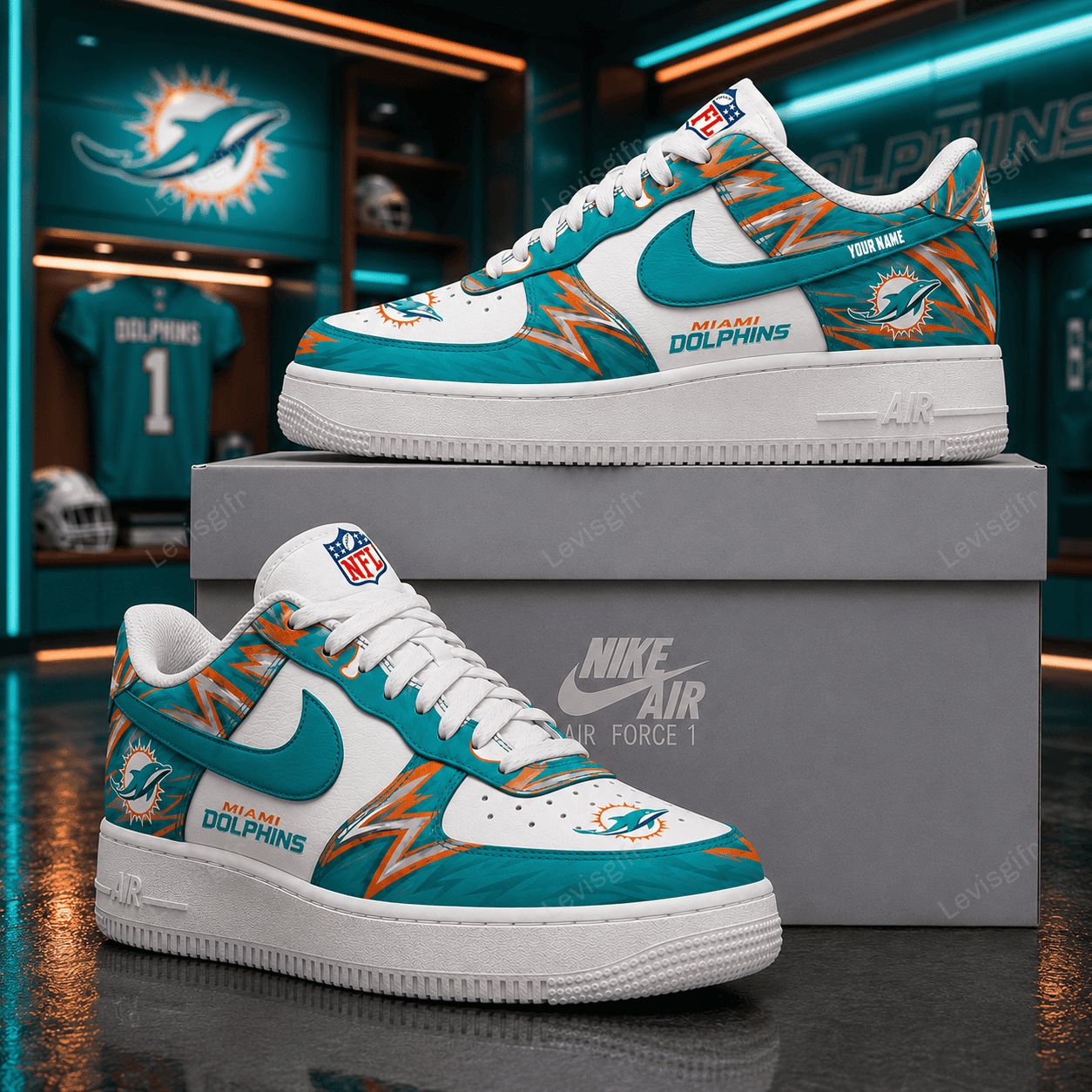 MD x NFL Premium AF1 Sneaker Personalized Gift For Fan