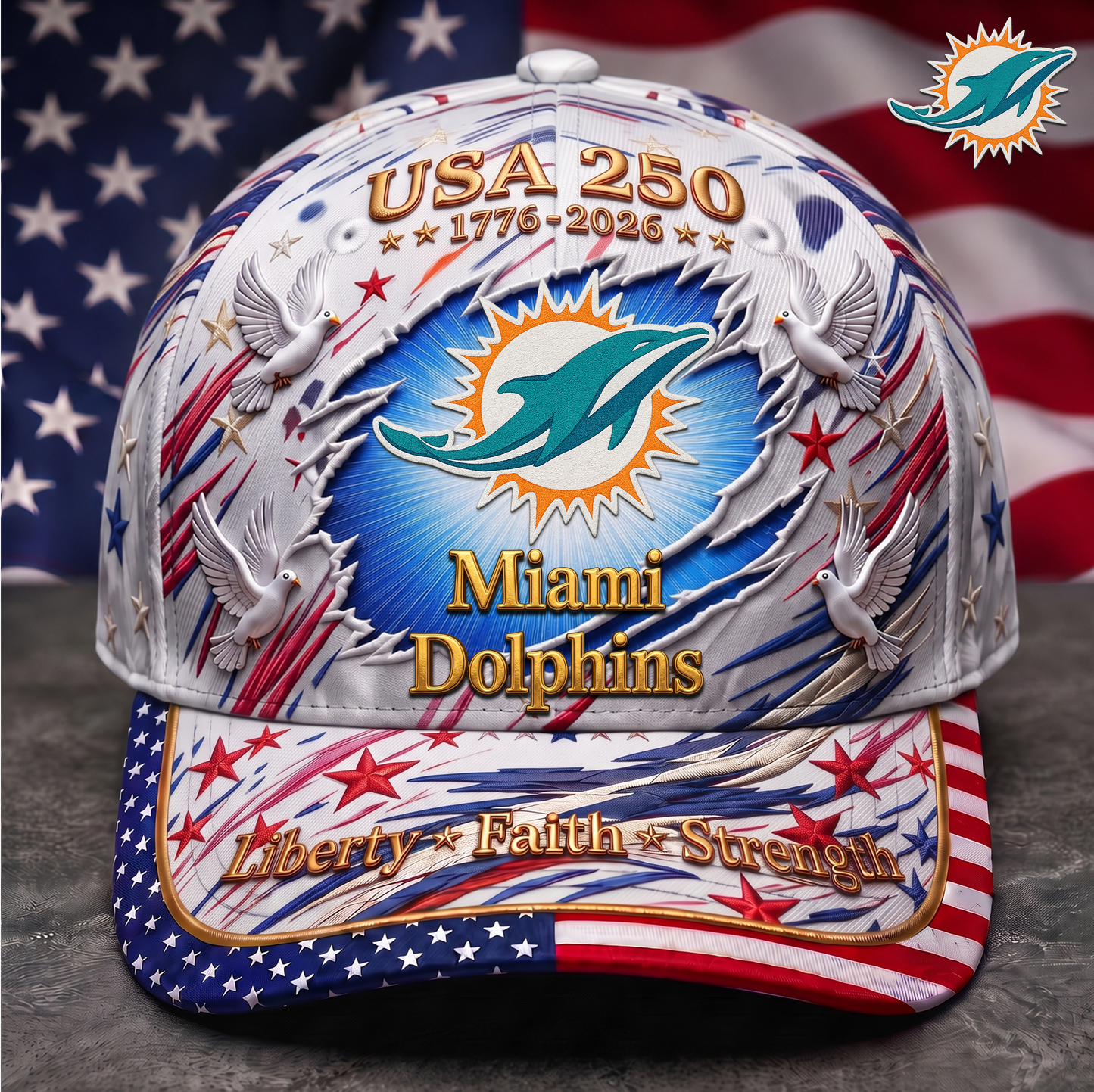 Premium NFL x MD 250 Years Anniversary Of Freedom Cap V4  260626
