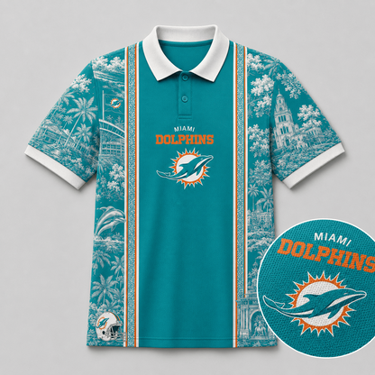 LV x NFL Heritage Cityscape Polo Shirt for Loyal Fans
