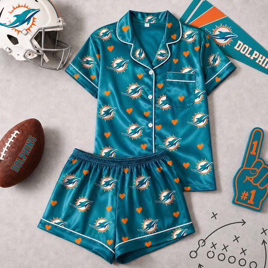 MIA x NFL Love Satin Pajamas Set