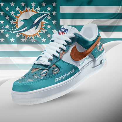 MIA x NFL Personalized Team Icon AF1 Shoes