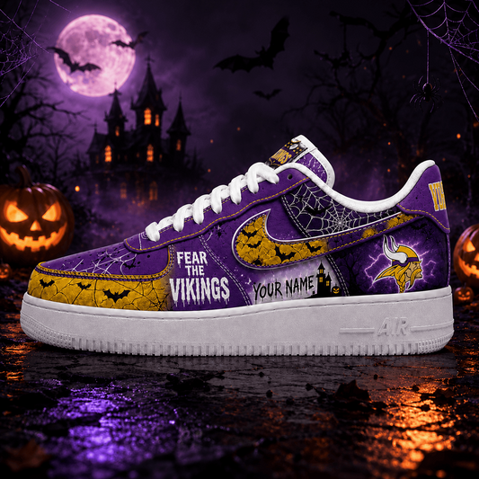 MIN x NFL Fear The Team Halloween AF1 Sneakers 1807