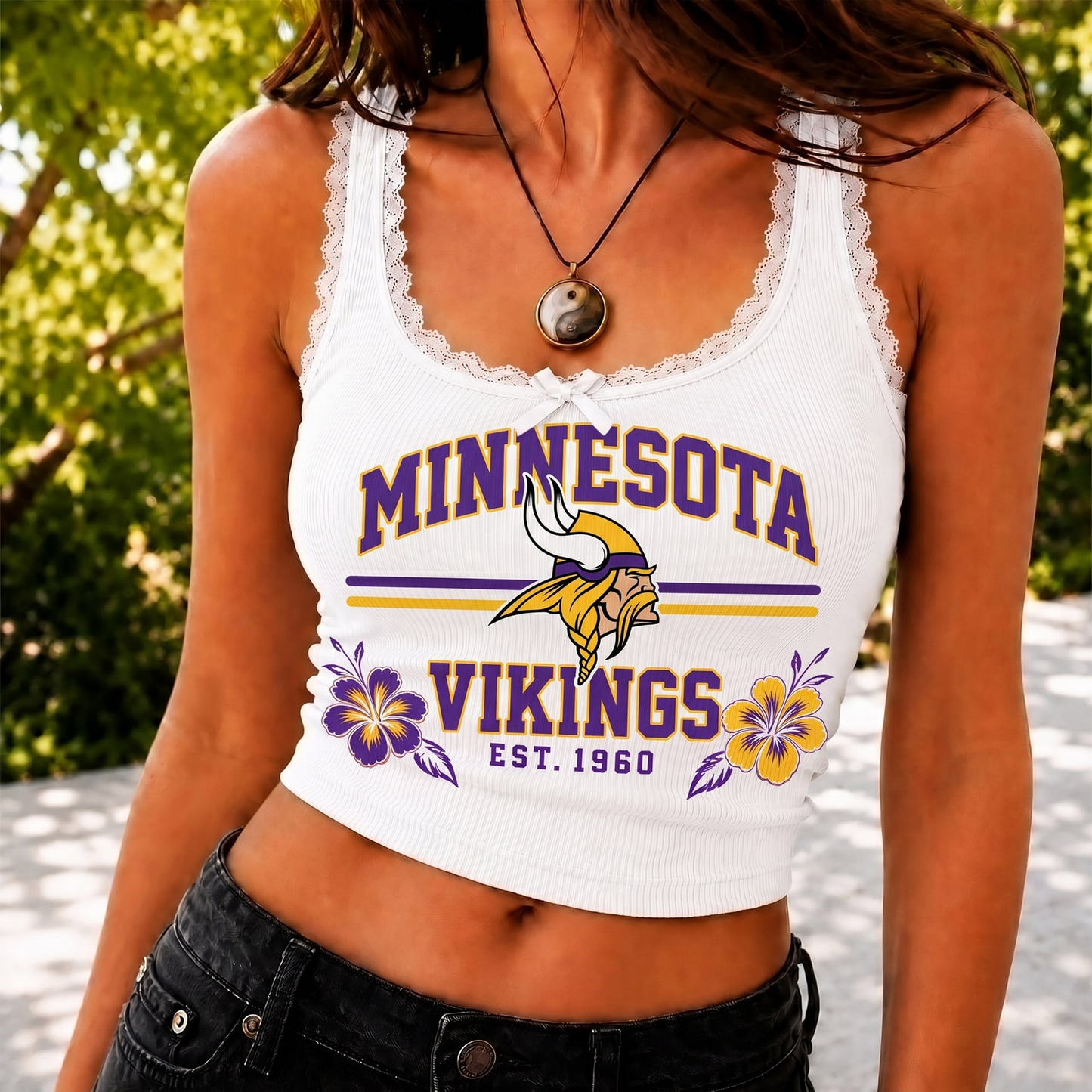 MIN x NFL Game Day Lace Tank Top Shirt