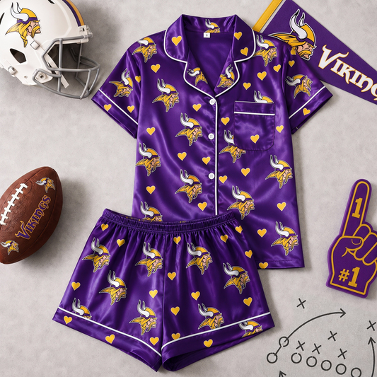 MIN x NFL Love Satin Pajamas Set