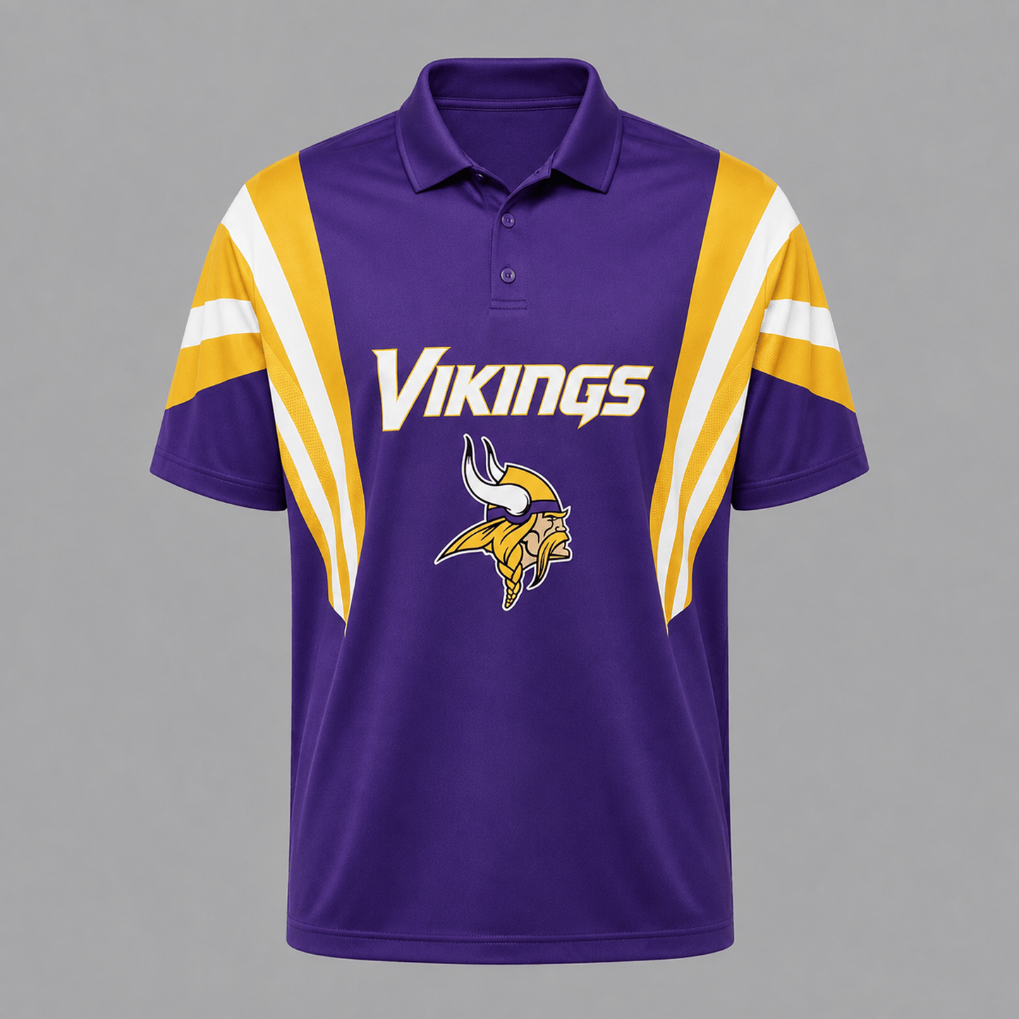MIN x NFL Sleeve Collared Sports Polo Shirt