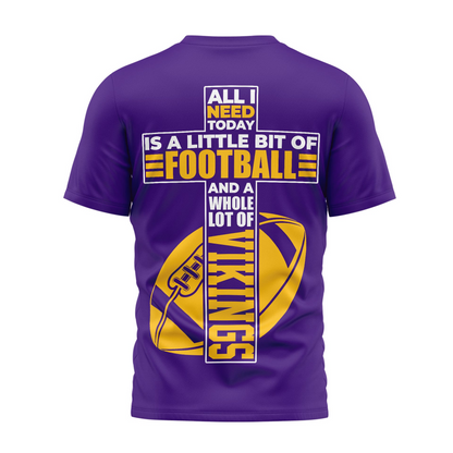 MIN x NFL Whole Lot of Football Christian Cross 3D Shirt