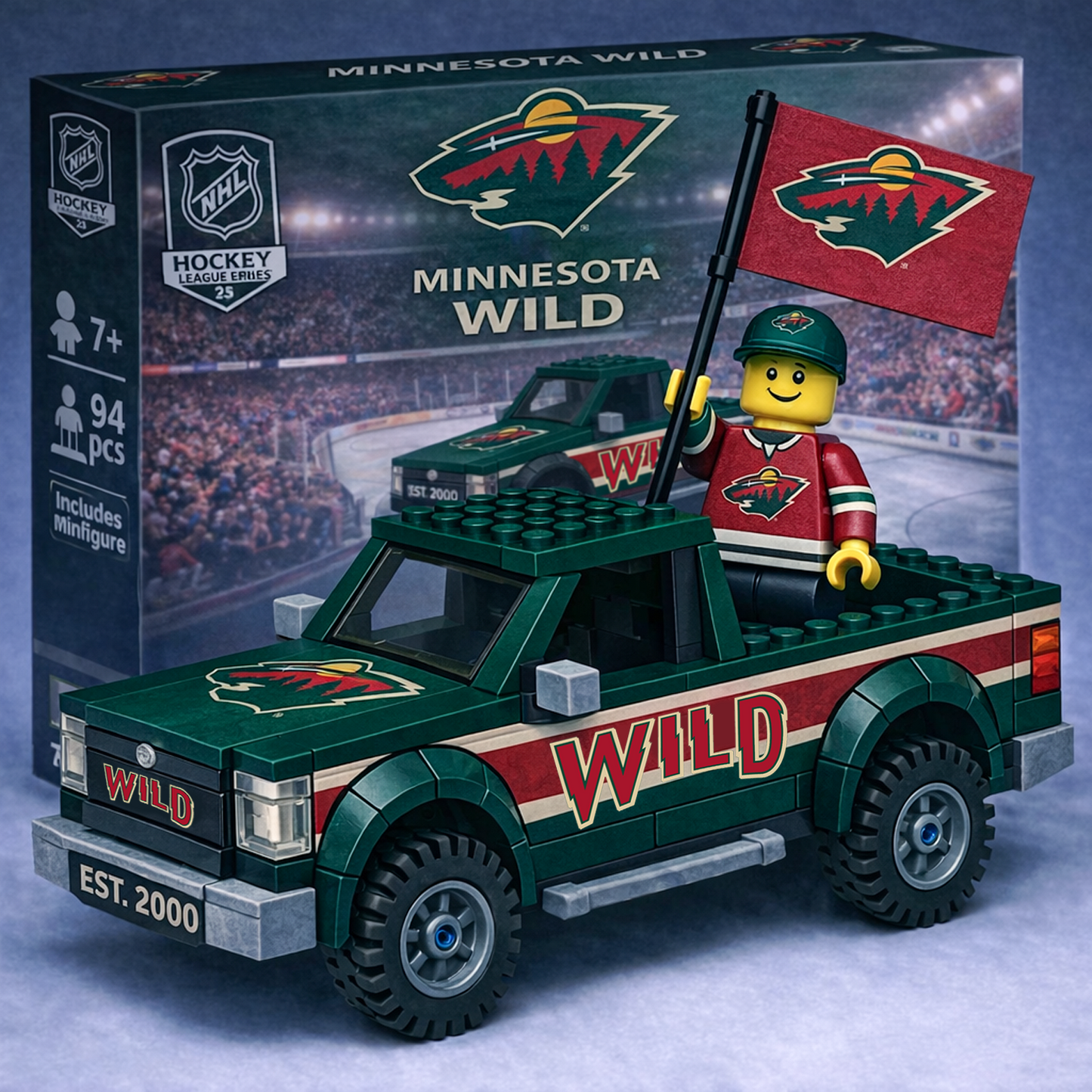 MIN x NHL Building Blocks Truck Toy Set V1 DatND DVT