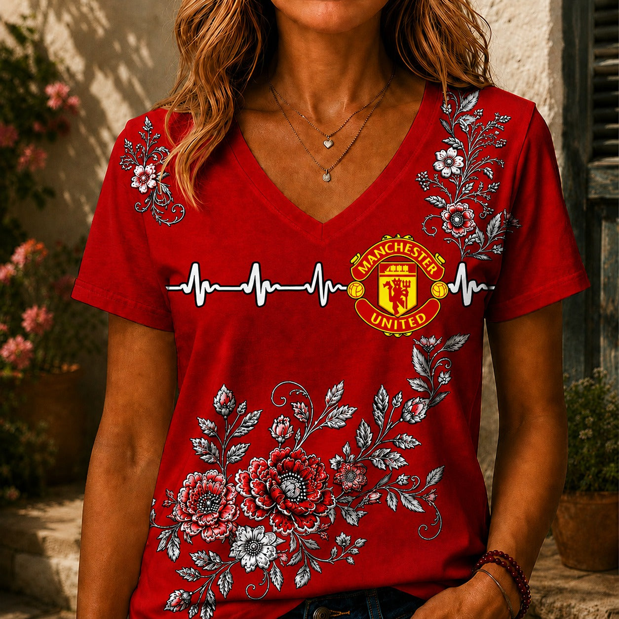 MU x EPL Luxury Women V-Neck Shirt