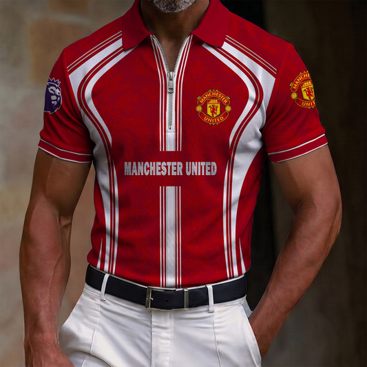 MUN x EPL Lapel Zip POLO Shirt