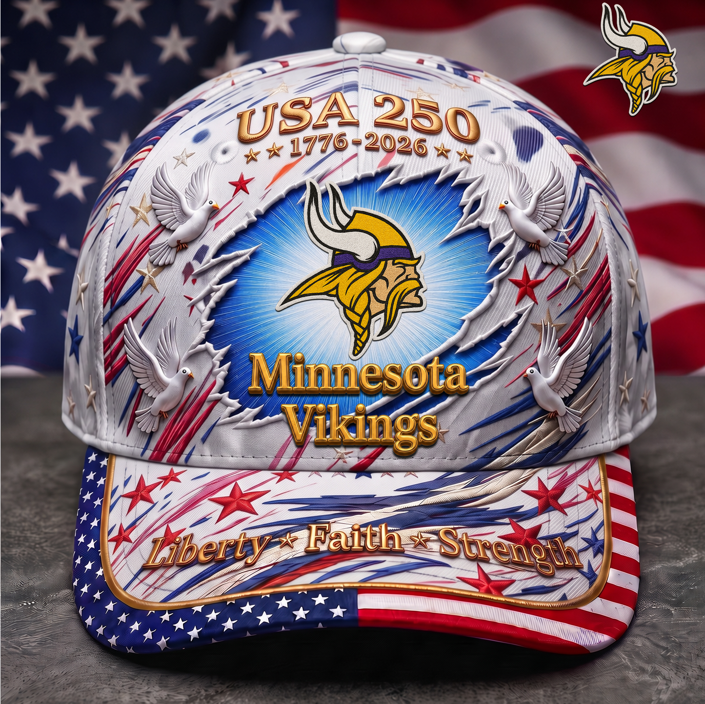 Premium NFL x MV 250 Years Anniversary Of Freedom Cap V4  260626